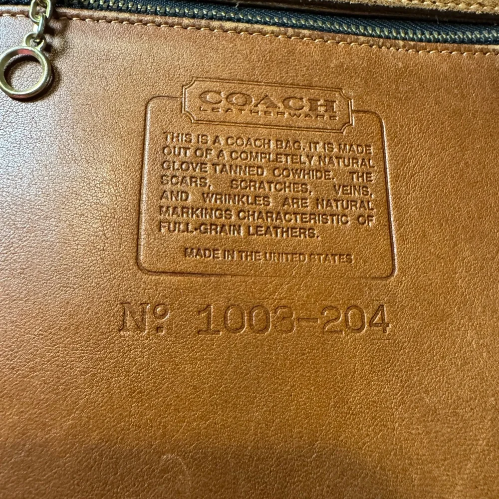 Vintage Coach Beekman Briefcase Tan Leather Laptop Shoulder Bag Crossbody - Picture 10 of 13